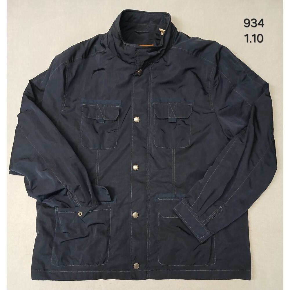 Tommy Bahama (XL) Men's Navy Blue Military Jacket